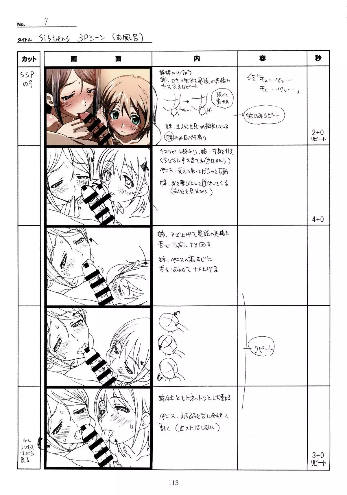 SISTERS -Natsu no Saigo no Hi- H Scene All Part Storyboard