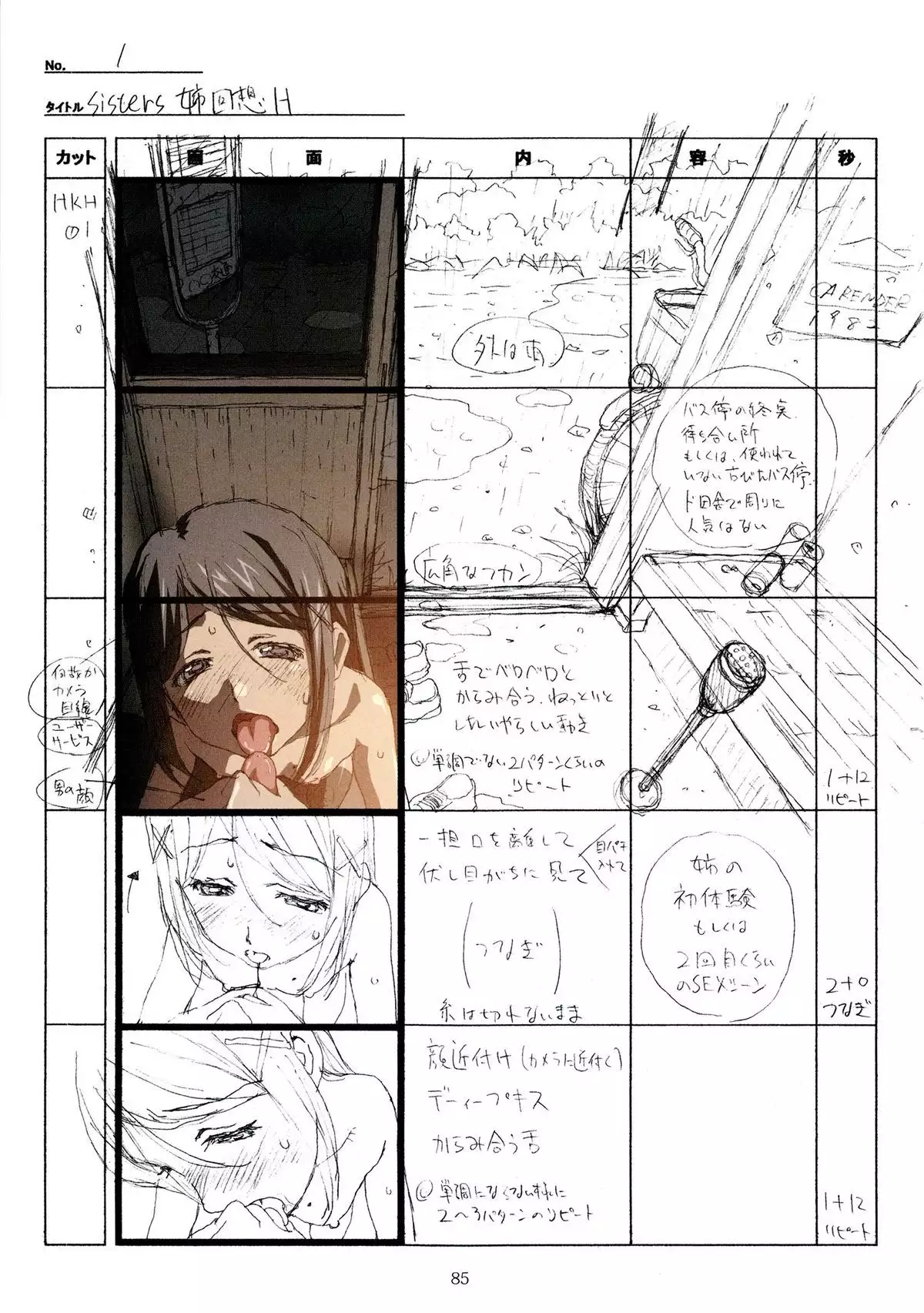 SISTERS -Natsu no Saigo no Hi- H Scene All Part Storyboard