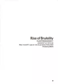 (C74) [PLANET PORNO (Yamane)] Rise of Brutality (Yotsubato!) [English] [Ralen]