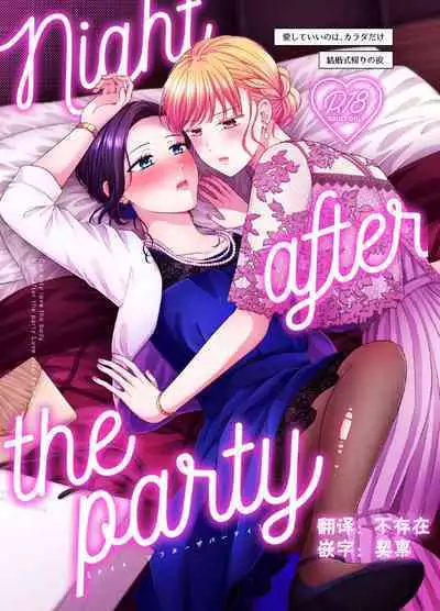 [Tabehoudai (Namaniku)] Night after party / Kekkonshiki Kaeri no Yoru [Chinese] [Dokiki汉化组] [Digital]