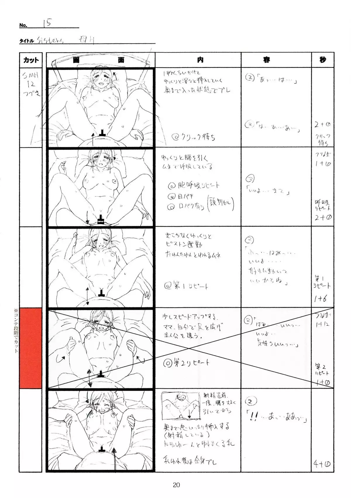SISTERS -Natsu no Saigo no Hi- H Scene All Part Storyboard