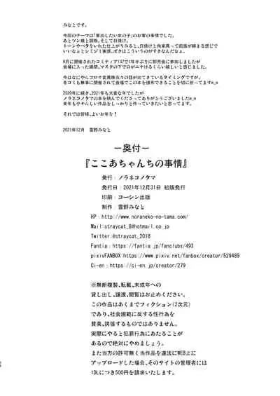 [Noraneko-no-Tama (Yukino Minato)] Kokoa-chan-chi no Jijou [Decensored] [Digital]