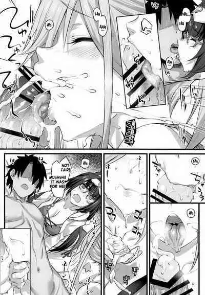 [Karuwani (Rama)] Serva Fes no Genkou Sagyou de Tamatta Master o Musashi-chan to Okkii ga Nuite Kureru Hon. | A book in which Musashi-chan and Batty will help Master get rid of the cum he accumulated during ServantFes (Fate/Grand Order) [English] [KM_42]