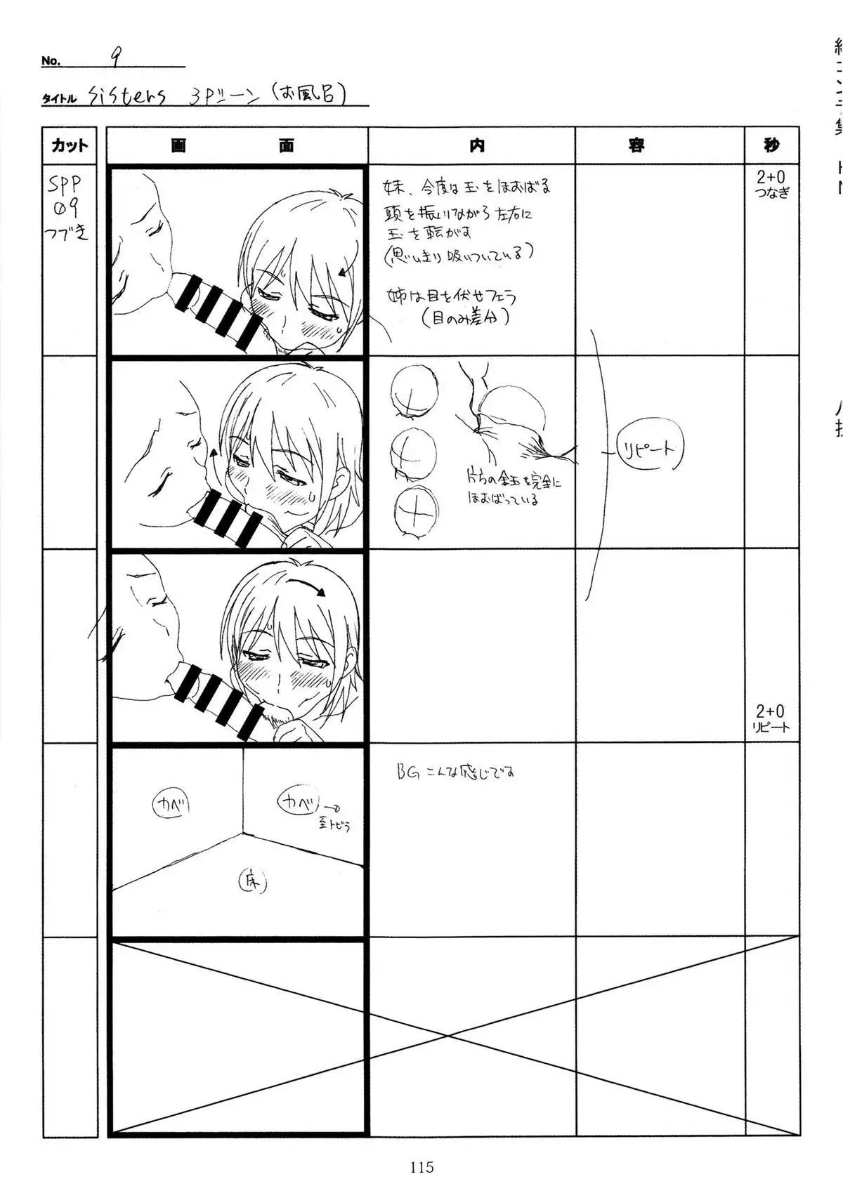 SISTERS -Natsu no Saigo no Hi- H Scene All Part Storyboard