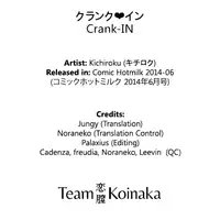 [Kichirock] Crank-IN (COMIC HOTMILK 2014-06) [English] [Team Koinaka]