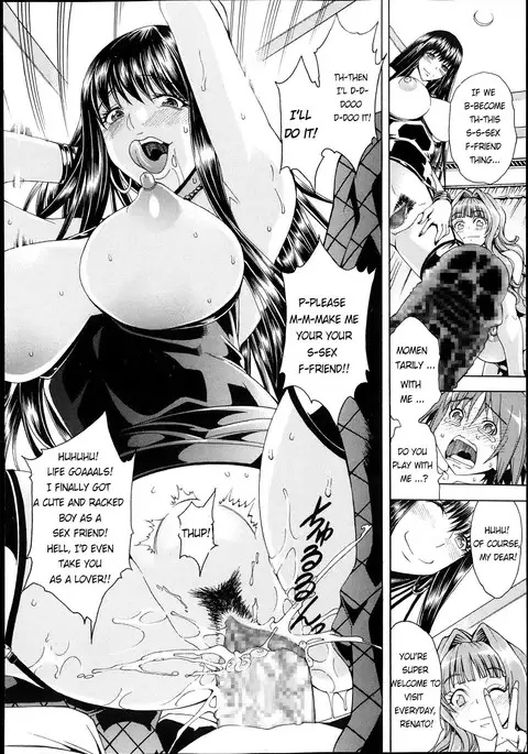 Shounen to Sannin no Kuso Bitch | My Life with those Sluts as a Meat Dildo Nngh!