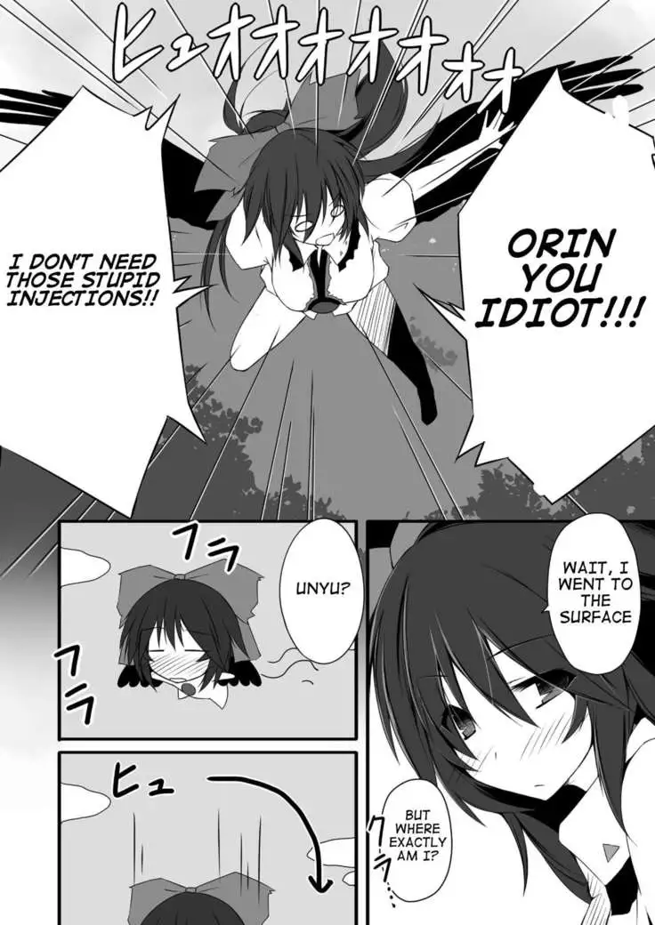 Okuu-chan is O-⑨ so she caught a summer cold
