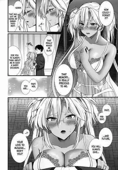 (C101) [Marosaan (Yunamaro)] Musashi-san no Yoru Jijou Shoubu Shitagi Daisakusen Hen | Musashi-san's Nightly Affair - Lucky Underwear Operation Chapter (Kantai Collection -KanColle-) [English] [DKKMD Translations]
