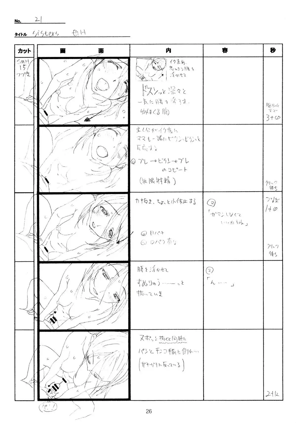 SISTERS -Natsu no Saigo no Hi- H Scene All Part Storyboard